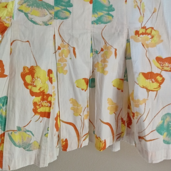 Free People Made Me Smile Floral Pleated Mini Dress Stretch Strapless Size S - Picture 4 of 12